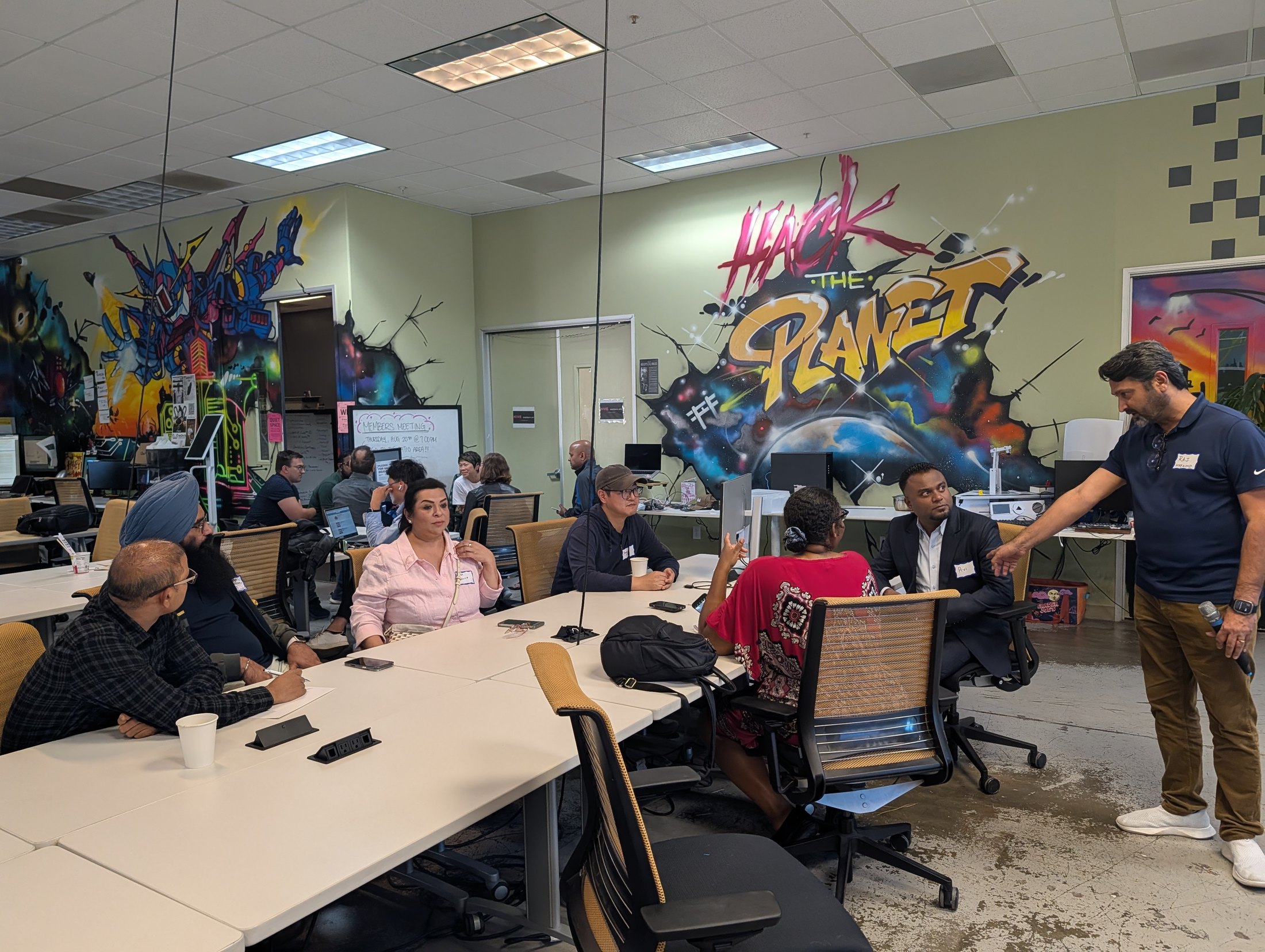 Founders discussing go-to-market ideas in a small working group