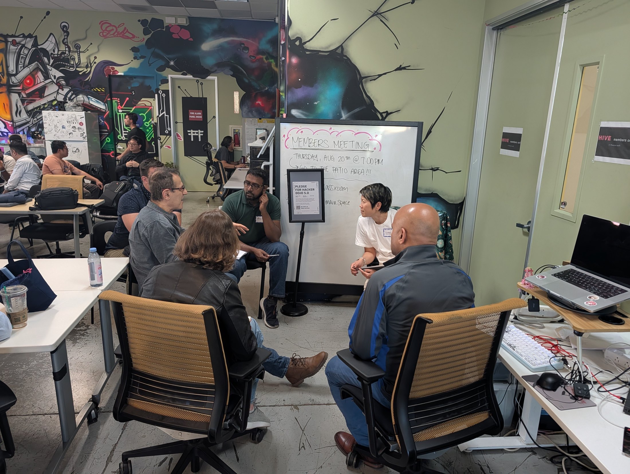 A small-group discussion during the hands-on StartupA2Z workshop