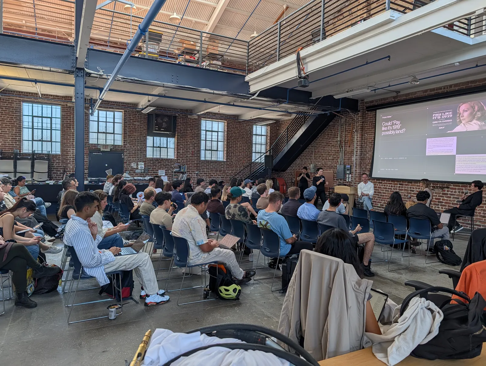 Audience watching a Potato Meter brand discussion