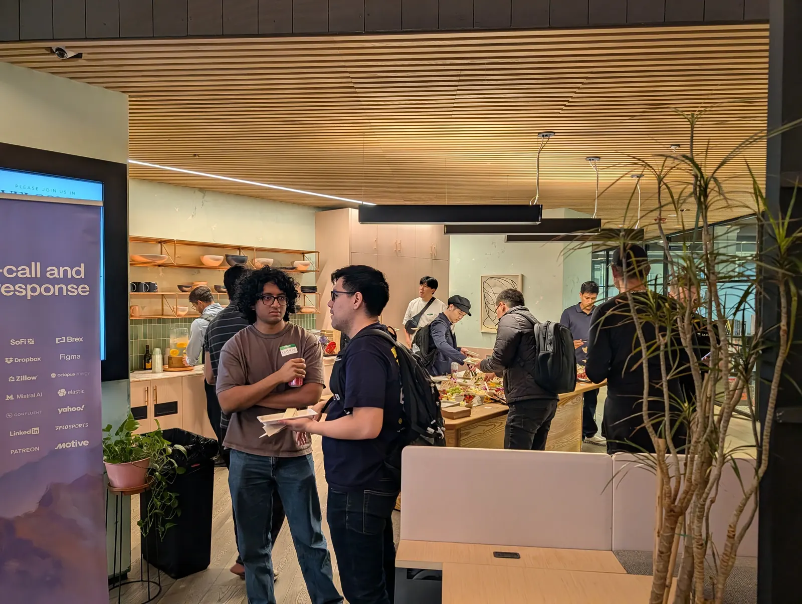 Attendees gathering at an SF Tech Week event