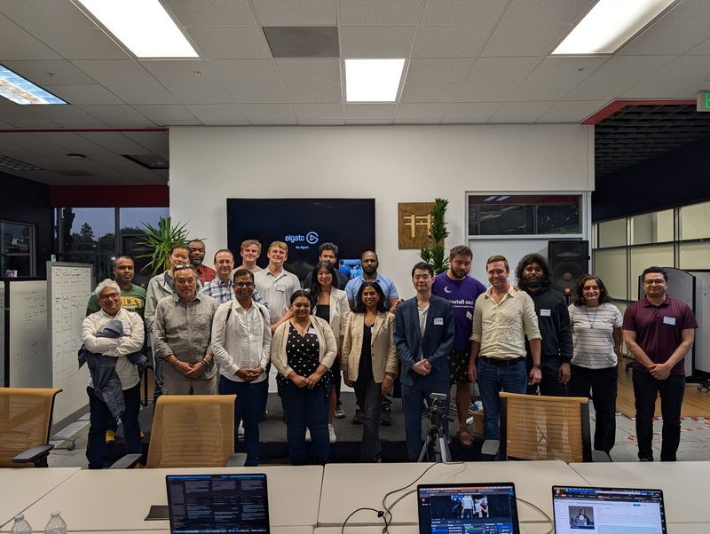 StartupA2Z founders, speakers, and community members together after the September 22 event at Hacker Dojo